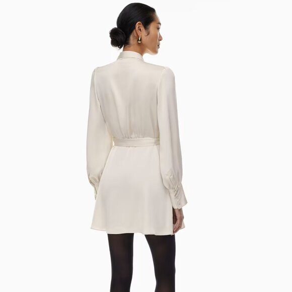 ARITZIA | Babaton Hyde Satin Mini Dress Matte Pearl XS - Picture 5 of 8